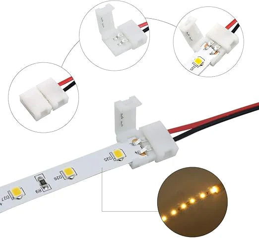 CONECTOR CINTA LED IP33 8MM CON CABLE