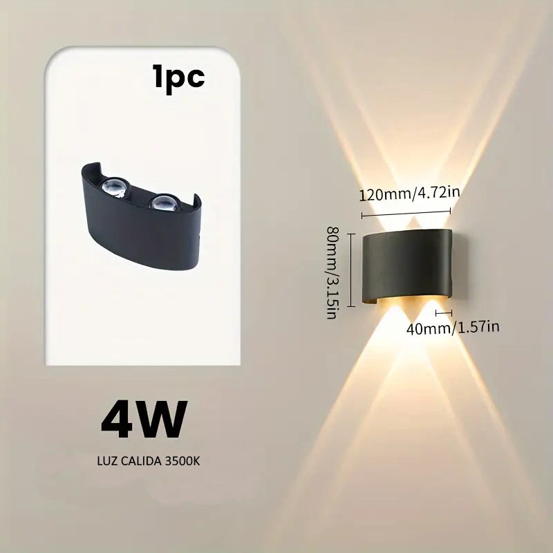 Aplique de pared 4w luz calida