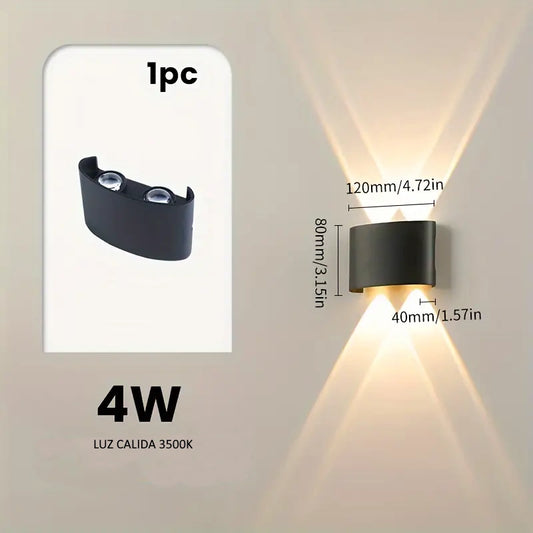 Aplique de pared 4w luz calida