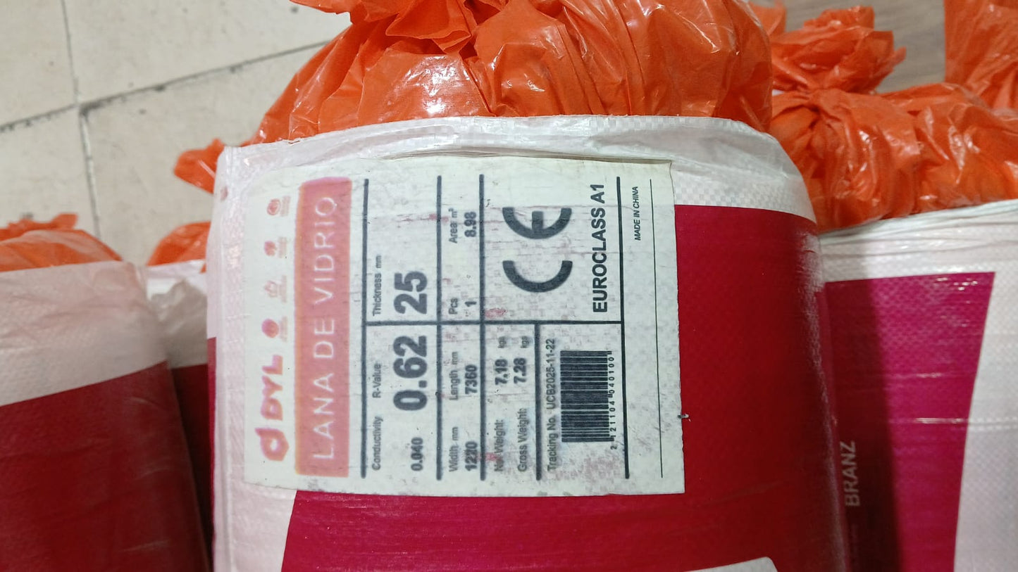 Aislante Térmico y Acústico de Fibra de Vidrio (Tipo Frescasa).