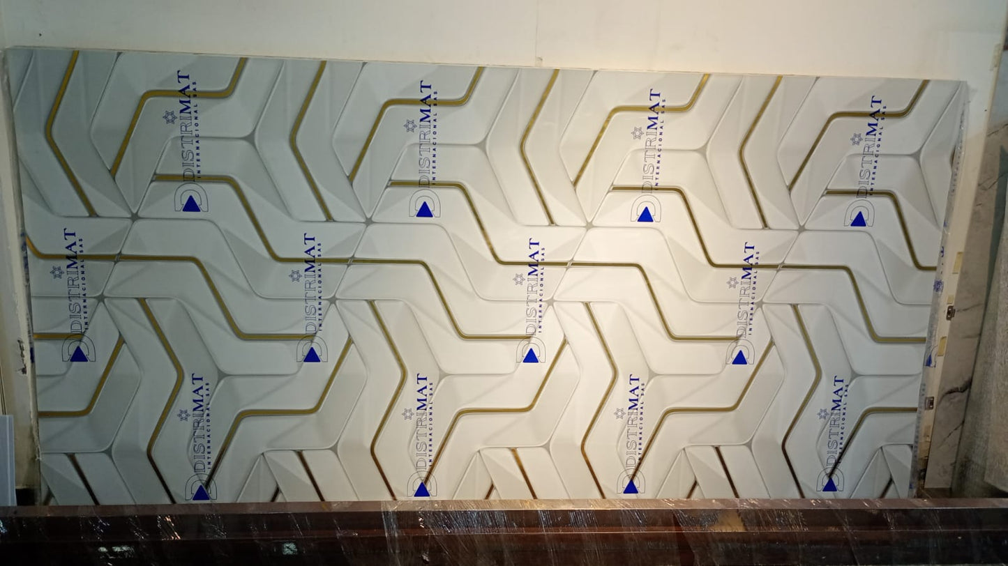 Pvc Marmolizado Blanco geométrico