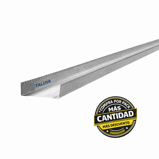 Canal Base 9 -  paquete x 20 Unidades ( canal base 9 para drywall)