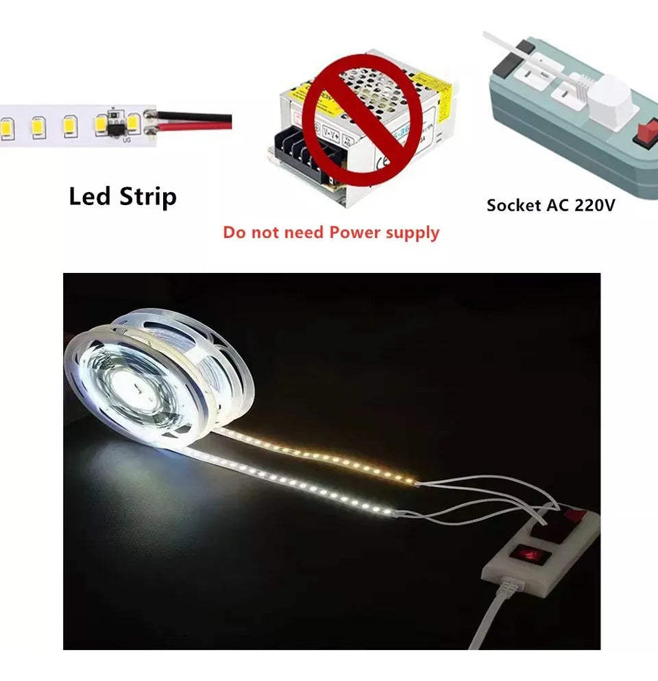 Cinta Led 120 Leds/metro 110v Ip20 Rollo X 10 metros de largo