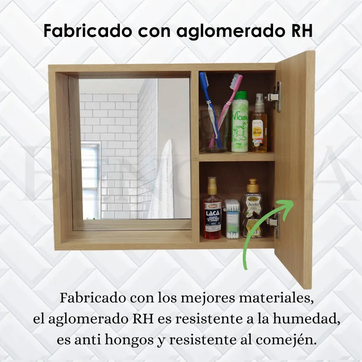 Gabinete De Baño 50x40 Con Espejo