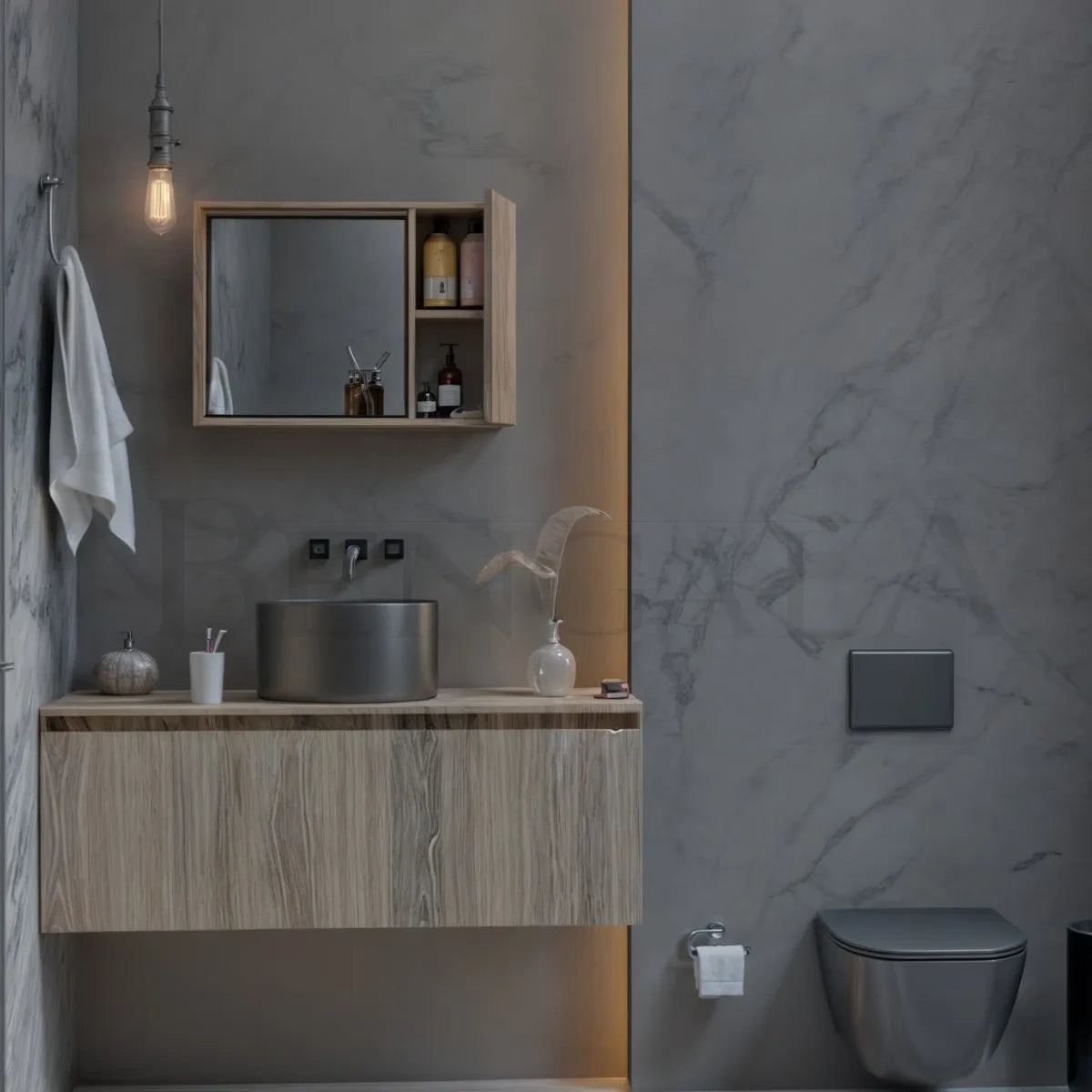 Gabinete De Baño 50x40 Con Espejo