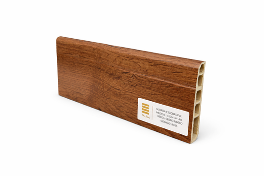 guarda escobas en pvc cedro negro