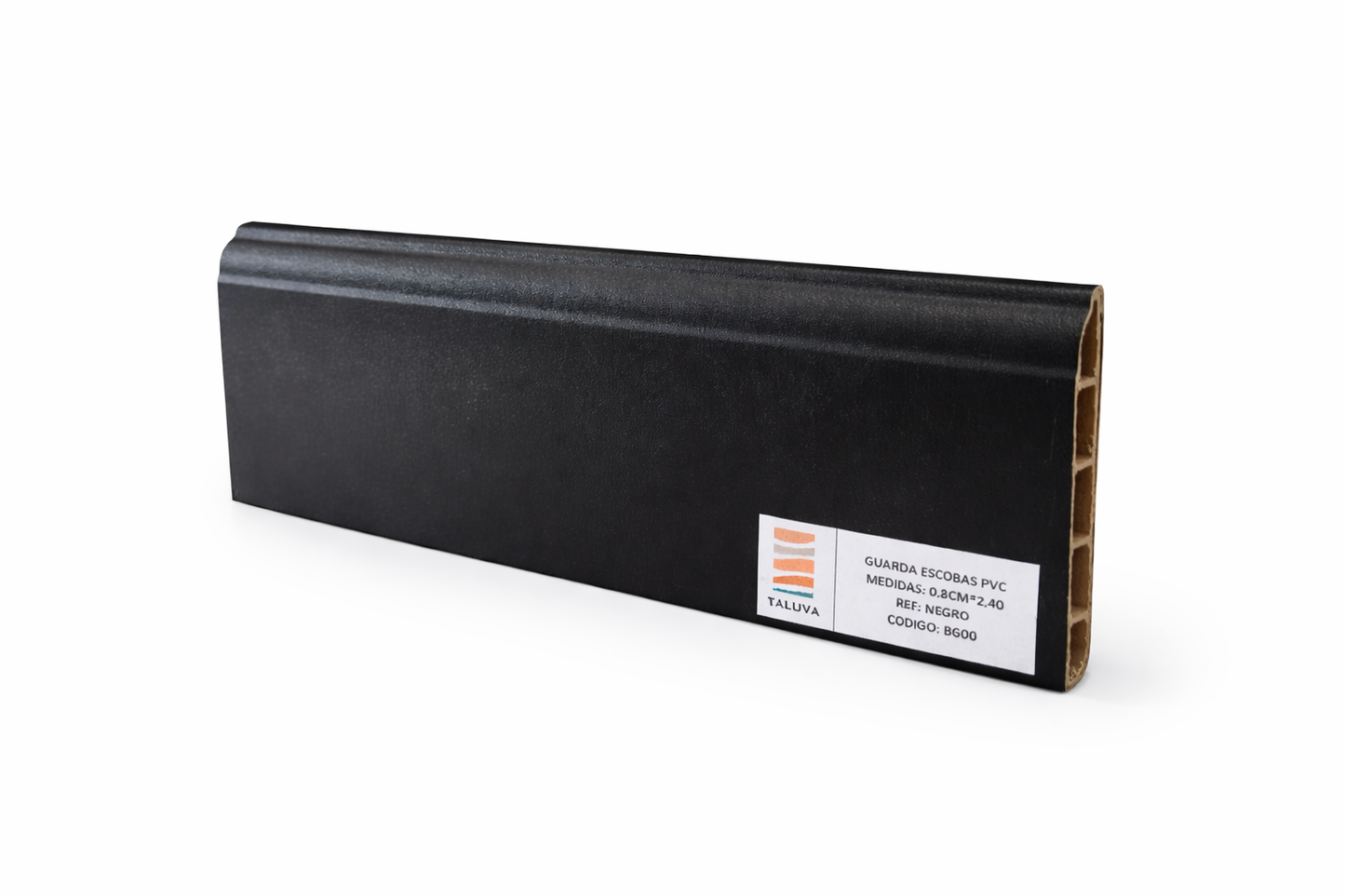 Guarda escobas negro en PVC