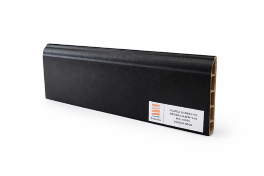 Guarda escobas negro en PVC