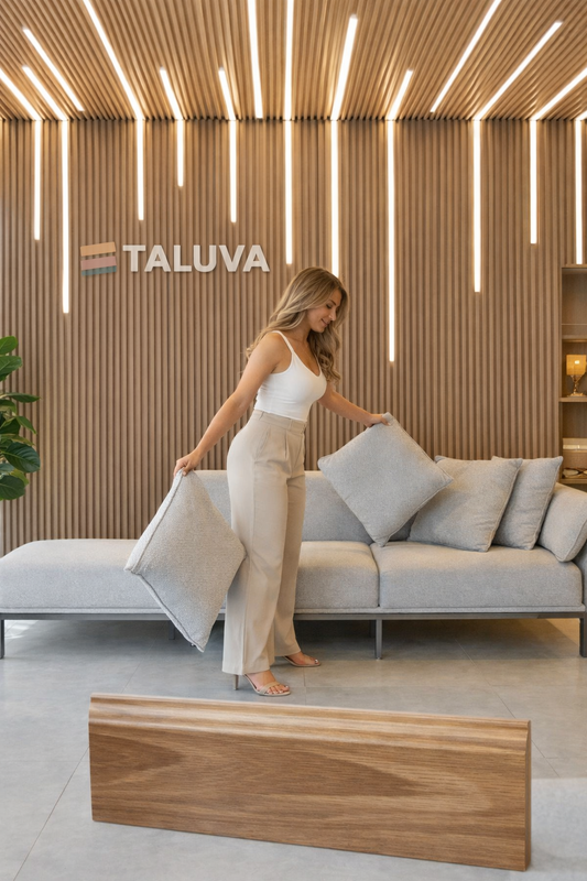 Guarda escobas en PVC Roble claro cod 6233