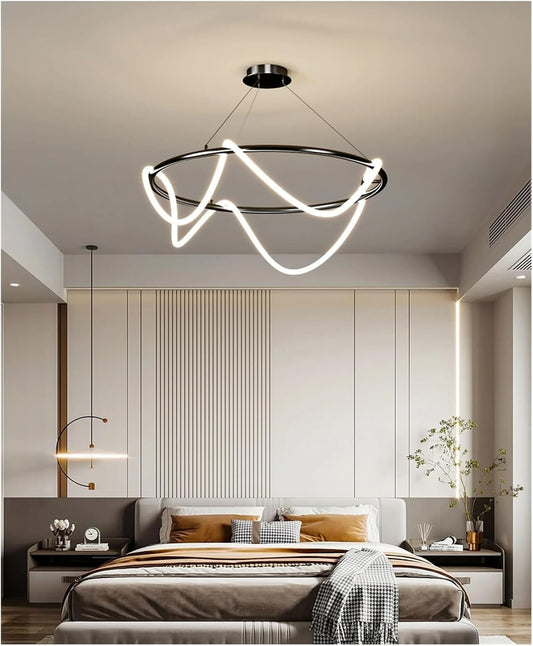 Lámpara LED colgante dorada Cod LT09237 medidas 80x28