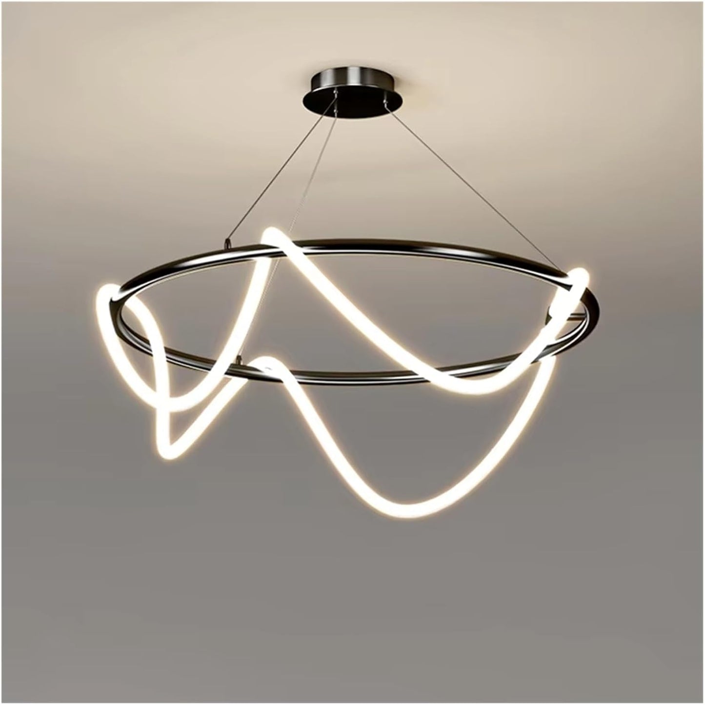 Lámpara LED colgante dorada Cod LT09237 medidas 80x28
