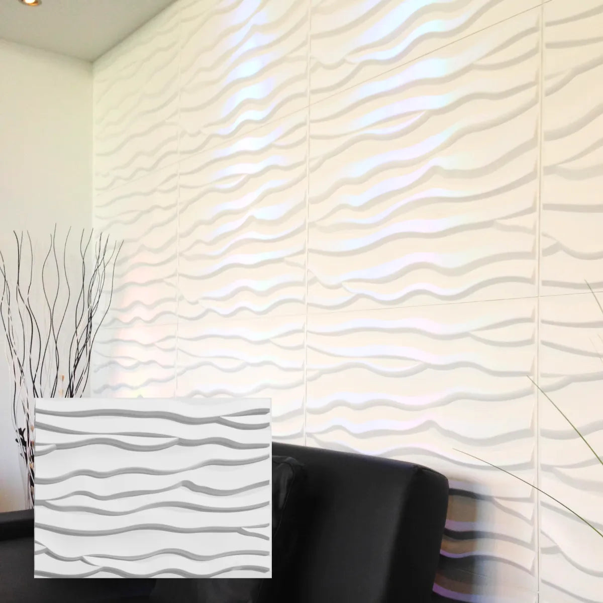Panel 3d Fibra Vegetal Caja X 6 Unid 80cm x 62.5cm - Caja x 6 unidades