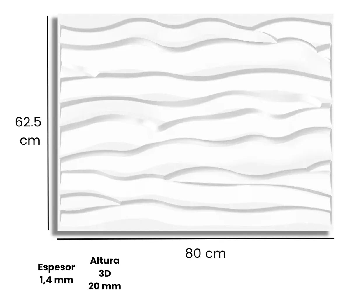 Panel 3d Fibra Vegetal Caja X 6 Unid 80cm x 62.5cm - Caja x 6 unidades