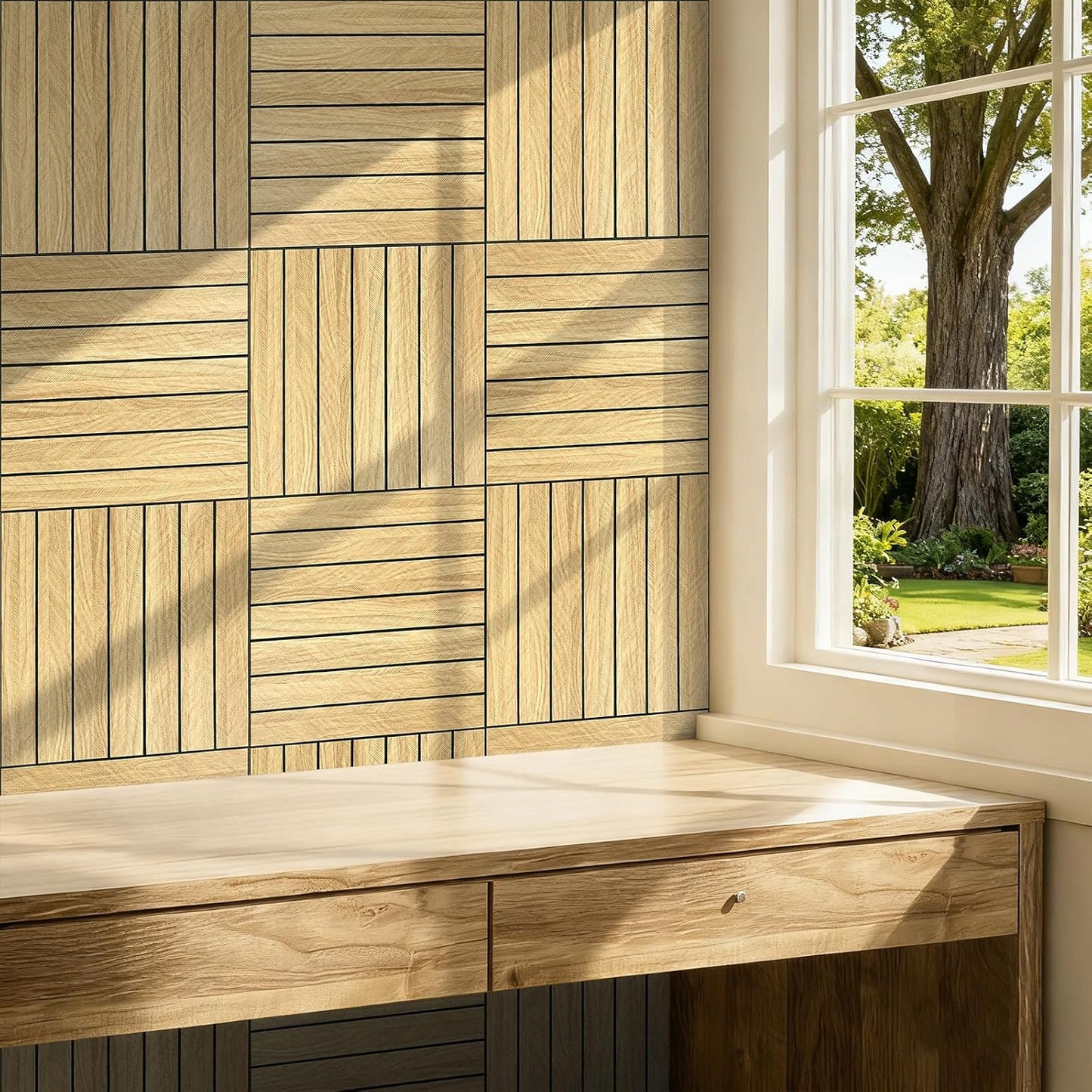 10 paneles de pared decorativos de PVC insonorizados, paneles autoadhesivos