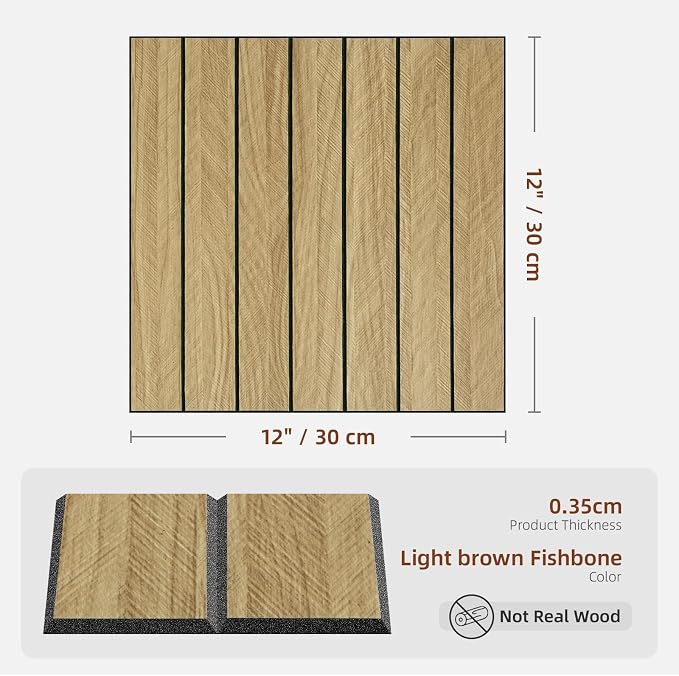 10 paneles de pared decorativos de PVC insonorizados, paneles autoadhesivos