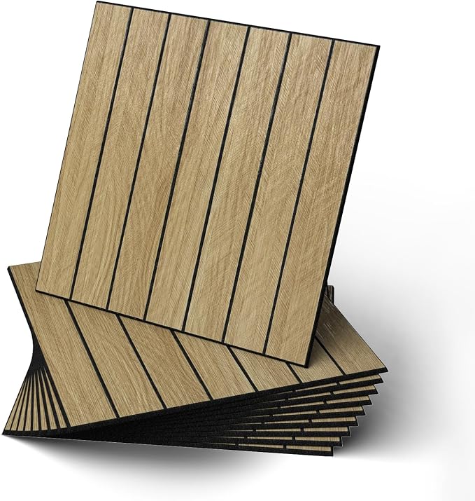 10 paneles de pared decorativos de PVC insonorizados, paneles autoadhesivos