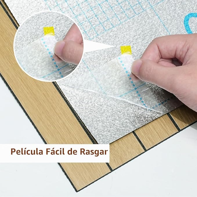 10 Paneles de pared de listones de madera para despegar y pegar Roble claro