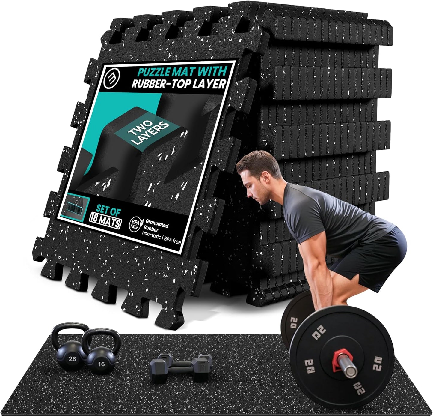 18 paneles de piso para entrenamiento