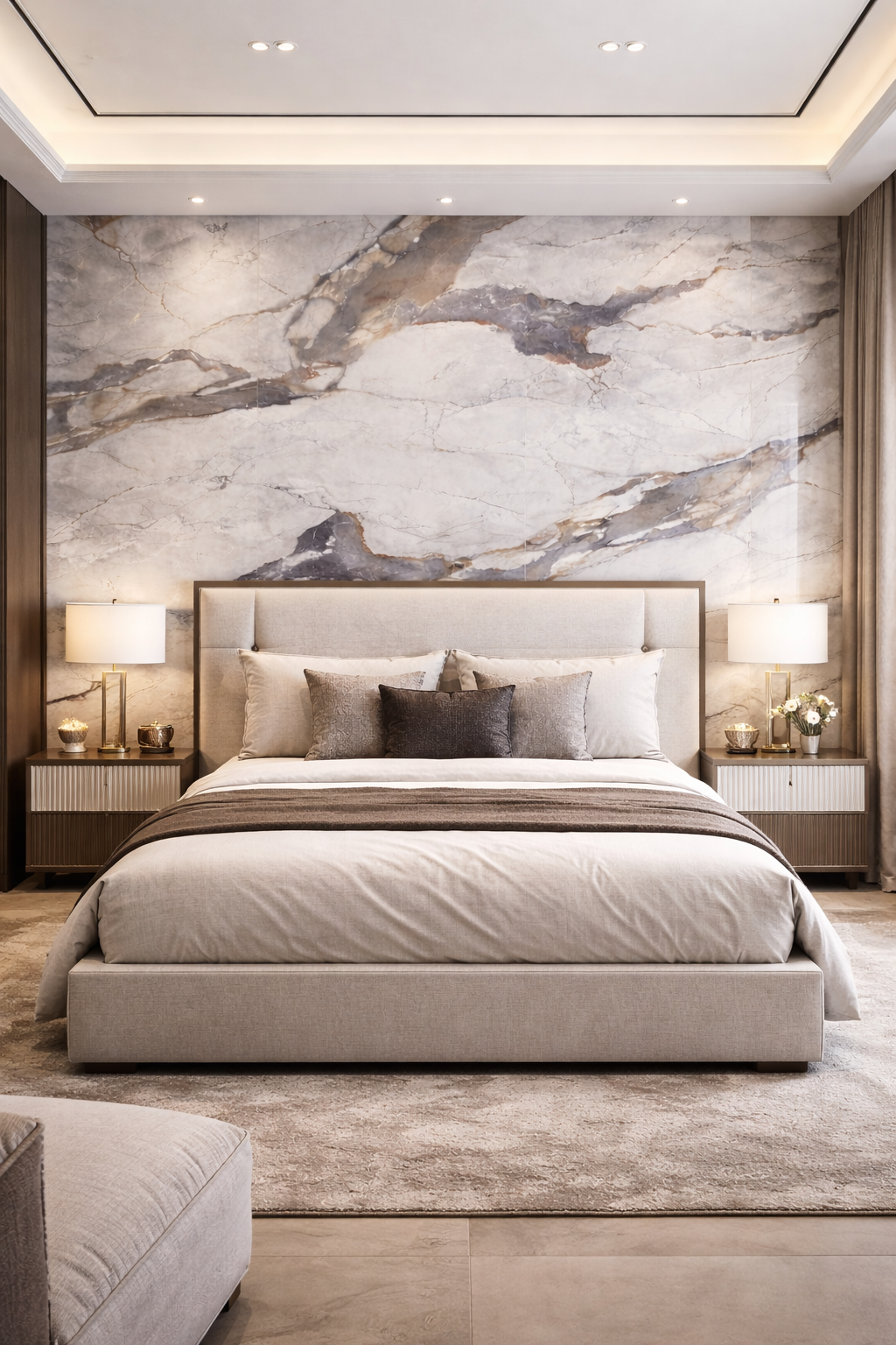 PVC Marmolizado Blanco Azul – pm 16 Revestimiento Decorativo para Pared