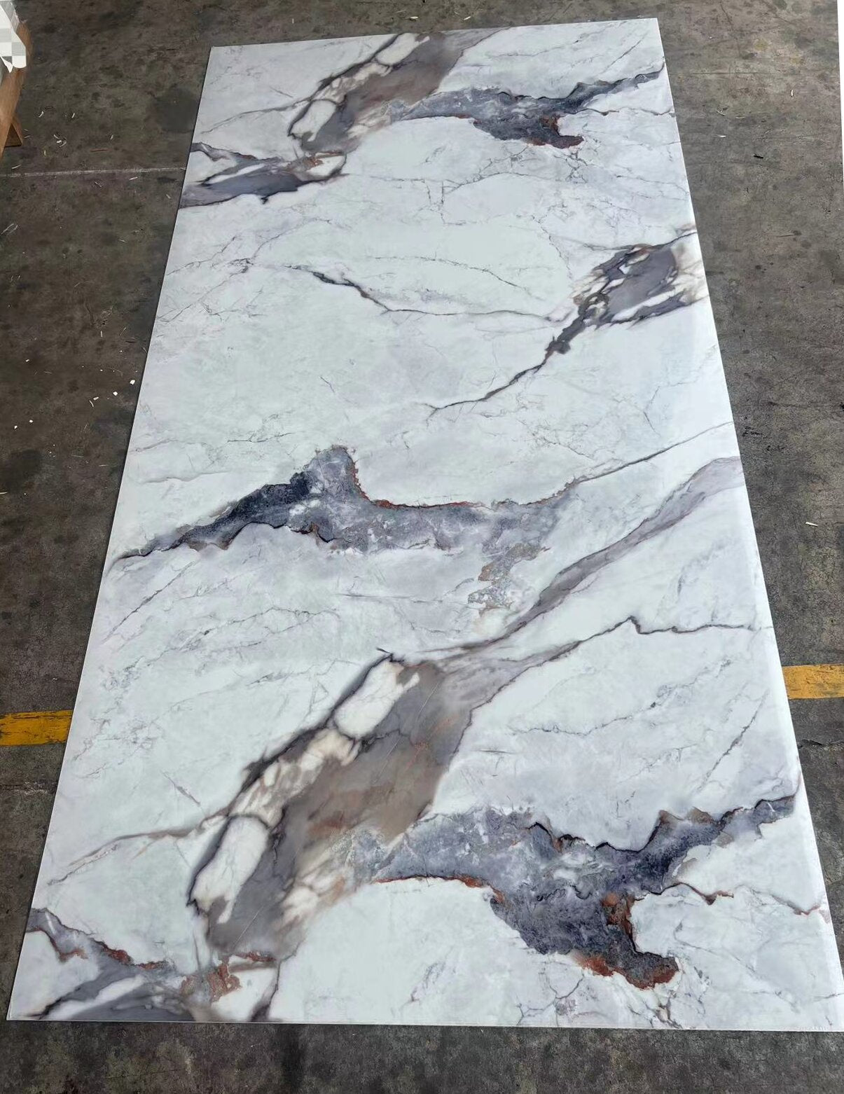 PVC Marmolizado Blanco Azul – pm 16 Revestimiento Decorativo para Pared