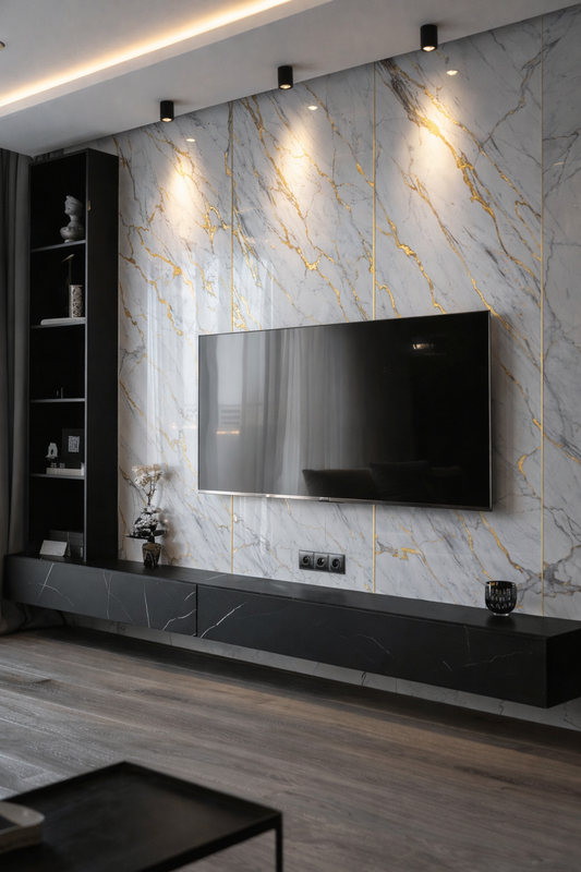 pvc marmolizado Velo dorado