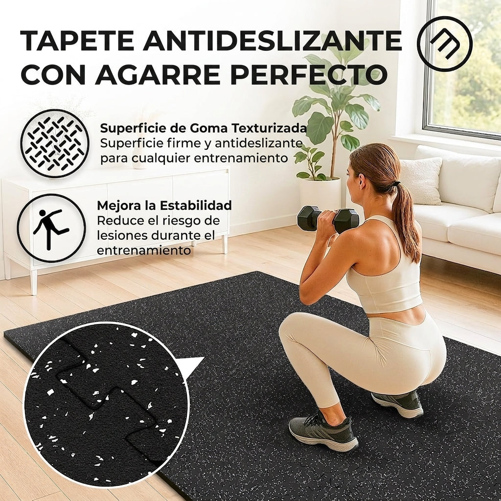 superficie de goma texturizada