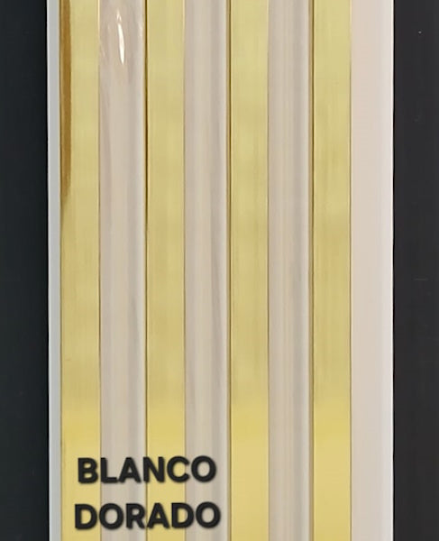 WPC interior blanco con Dorado
