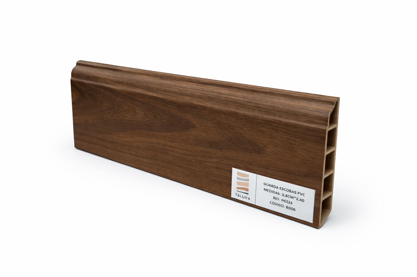 Guarda escobas en PVC Nogal Claro